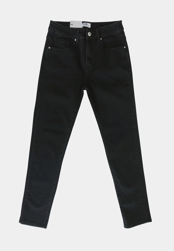 Men Skinny Fit Long Jeans - Black - S2M048