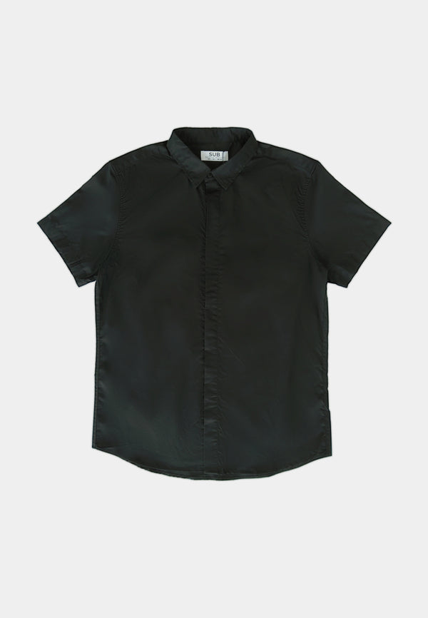 Men Short-Sleeve Shirt - Black - H1M046