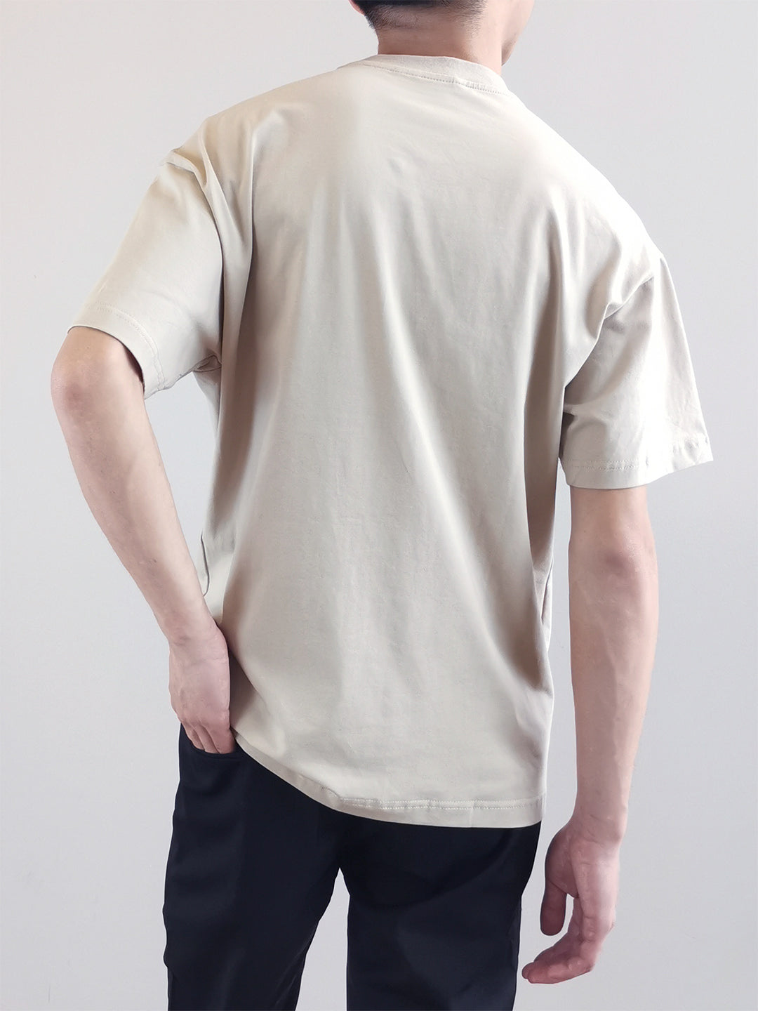 Men Oversized Fashion Tee - Khaki - M0M427