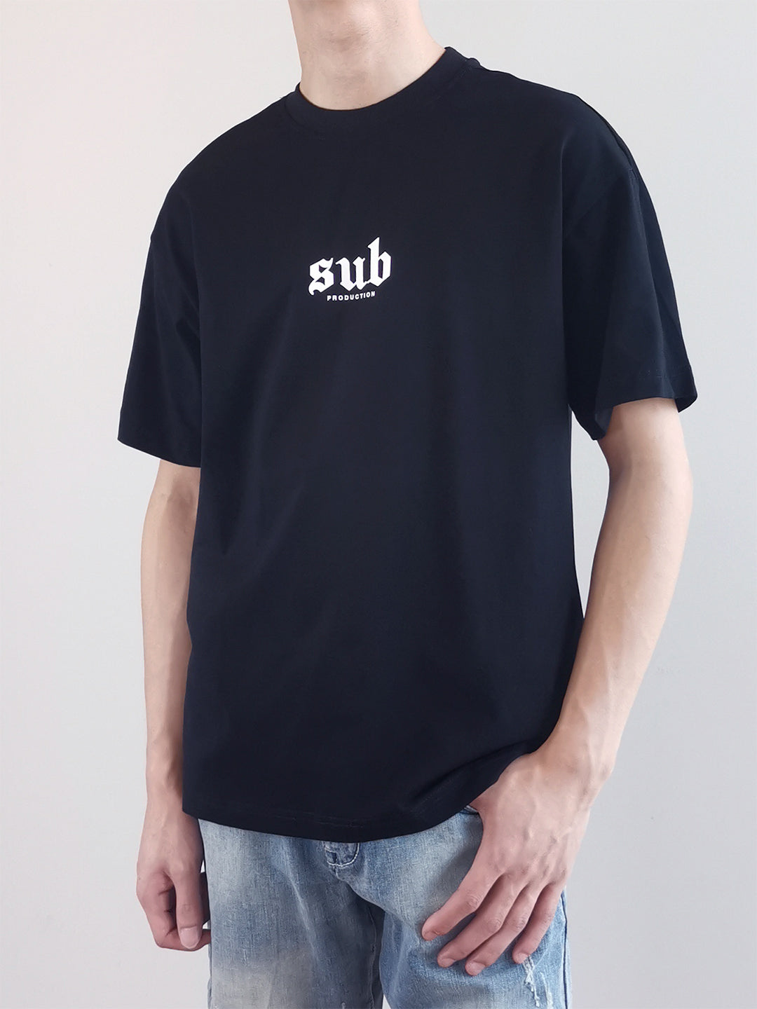 Men Oversized Fashion Tee- Black - M0M454