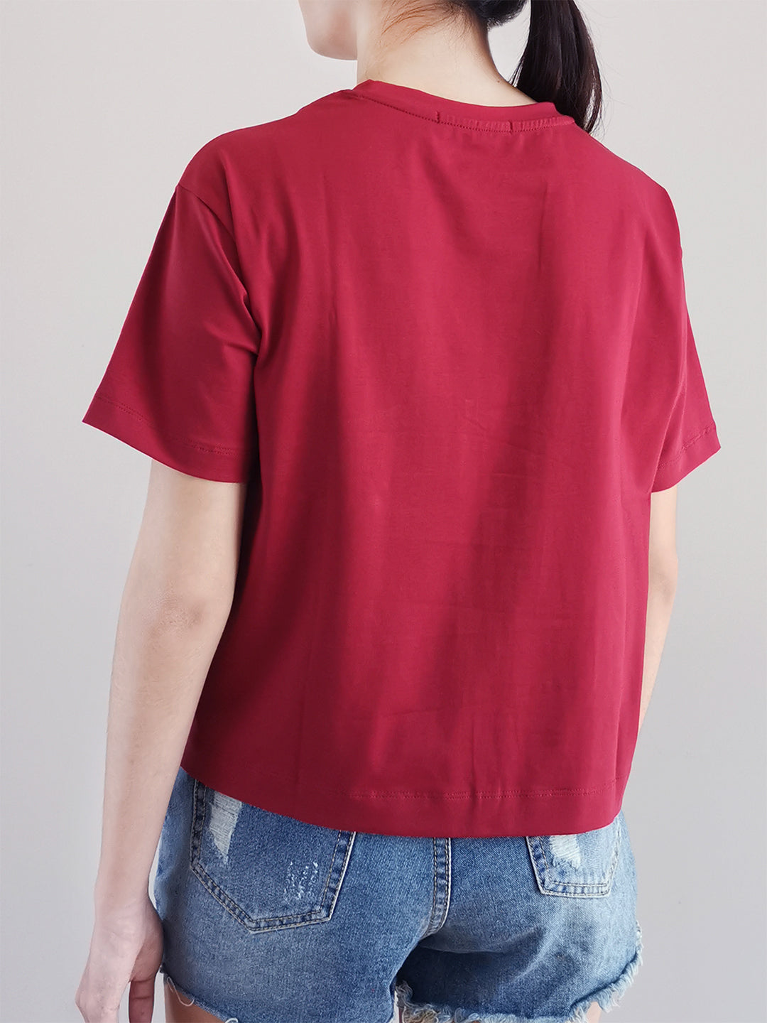 Women Fashion Tee - Red - M0W497