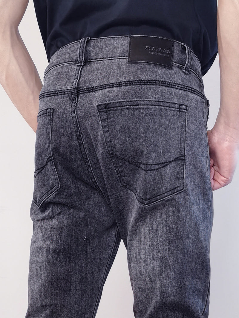Men Long Jeans Skinny Fit - Grey - M0M398