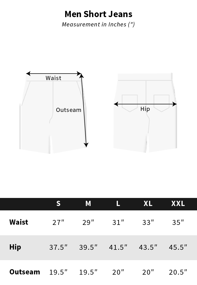 Men Short Jeans - Dark Blue - M3M806