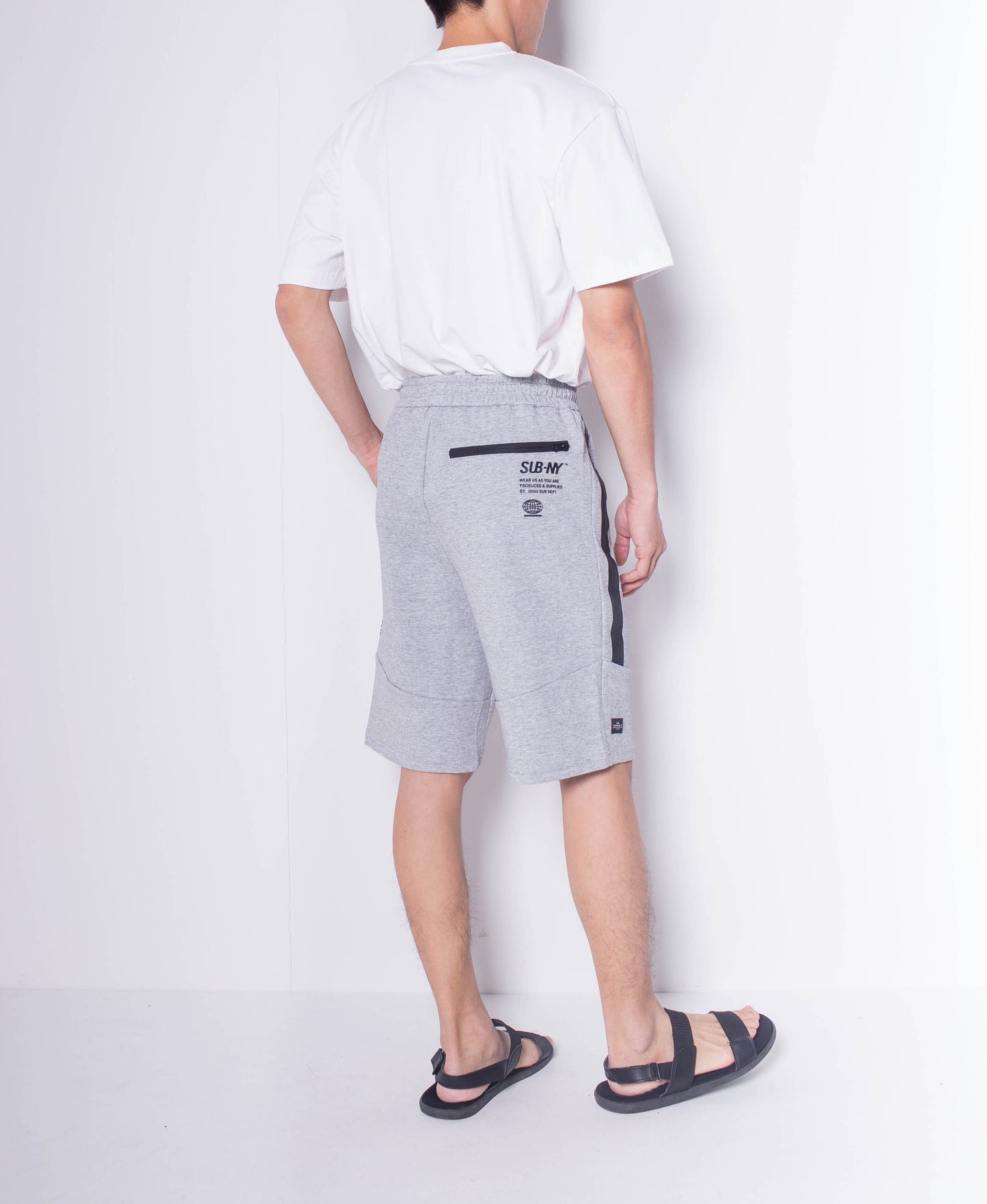 Men Knit Short Jogger - Grey - H0M654