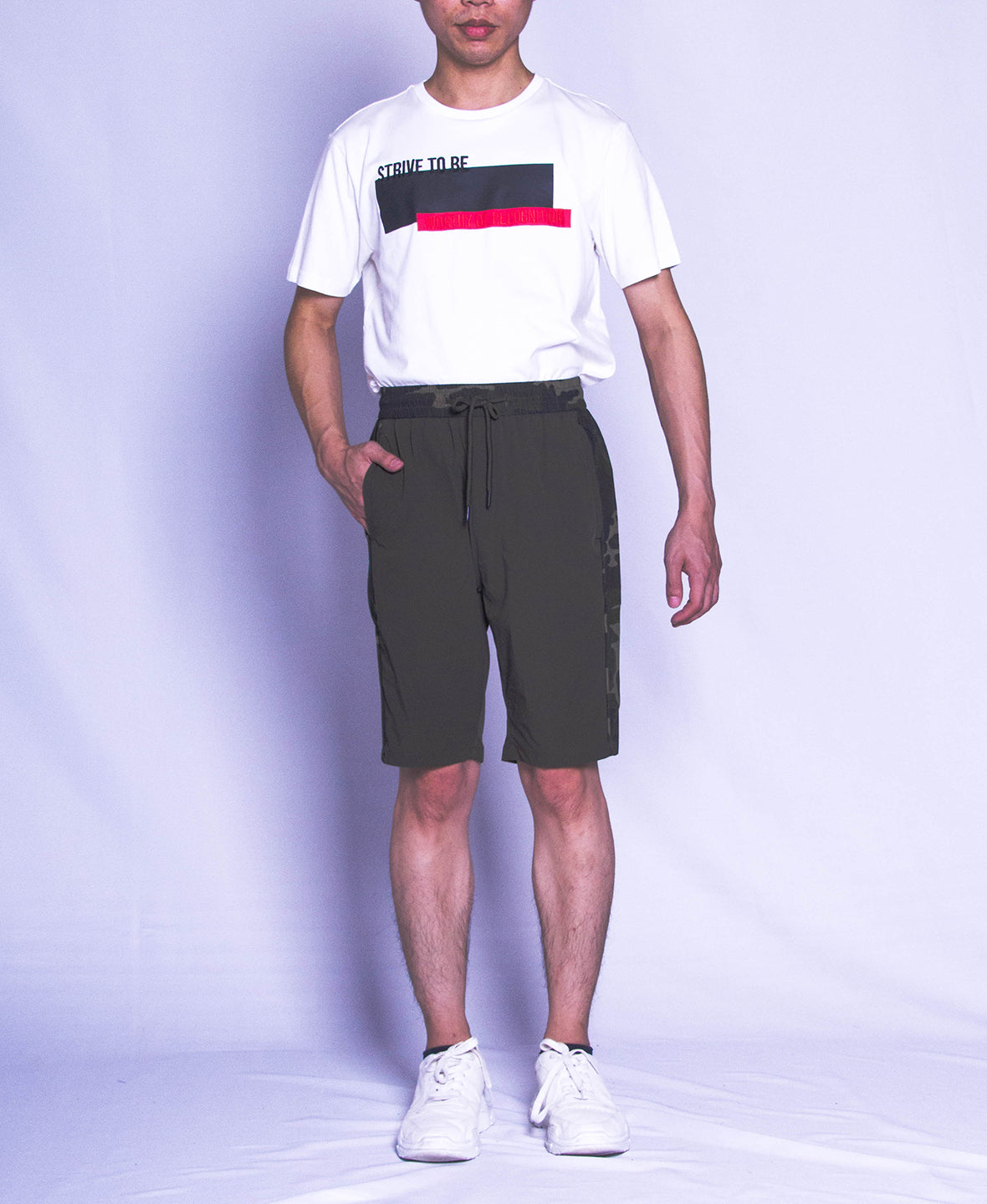 Men Short Pants - Army Green - H9M256