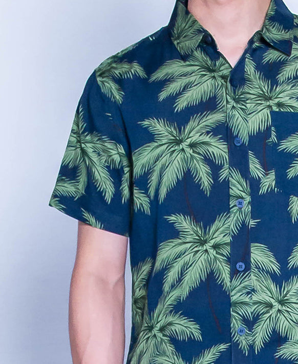 Men Short-Sleeve Shirt - Navy - H9M261