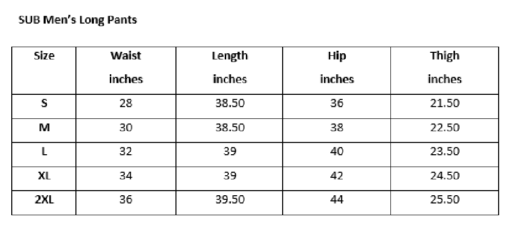 Men Long Pants - Black - M2M256