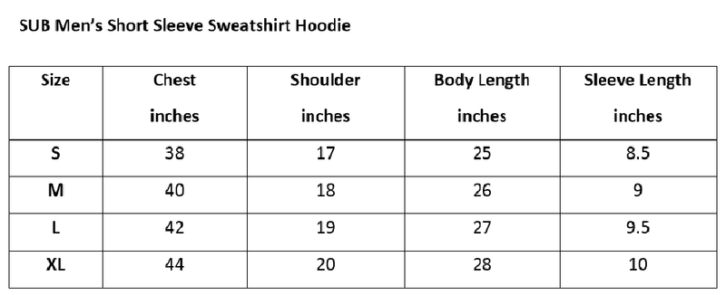 Men Short-Sleeve Sweatshirt Hoodie - Black - M2M282