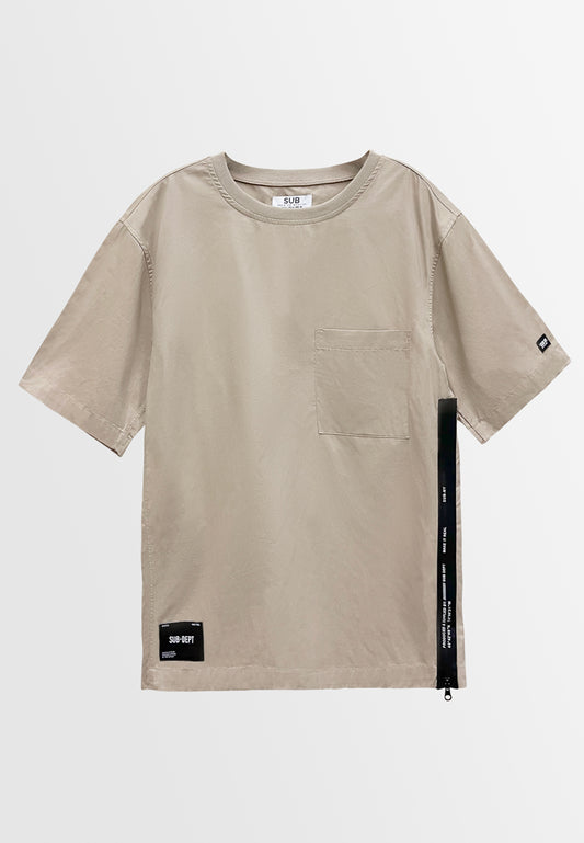 Men Short-Sleeve Fashion Tee - Khaki - S3M756