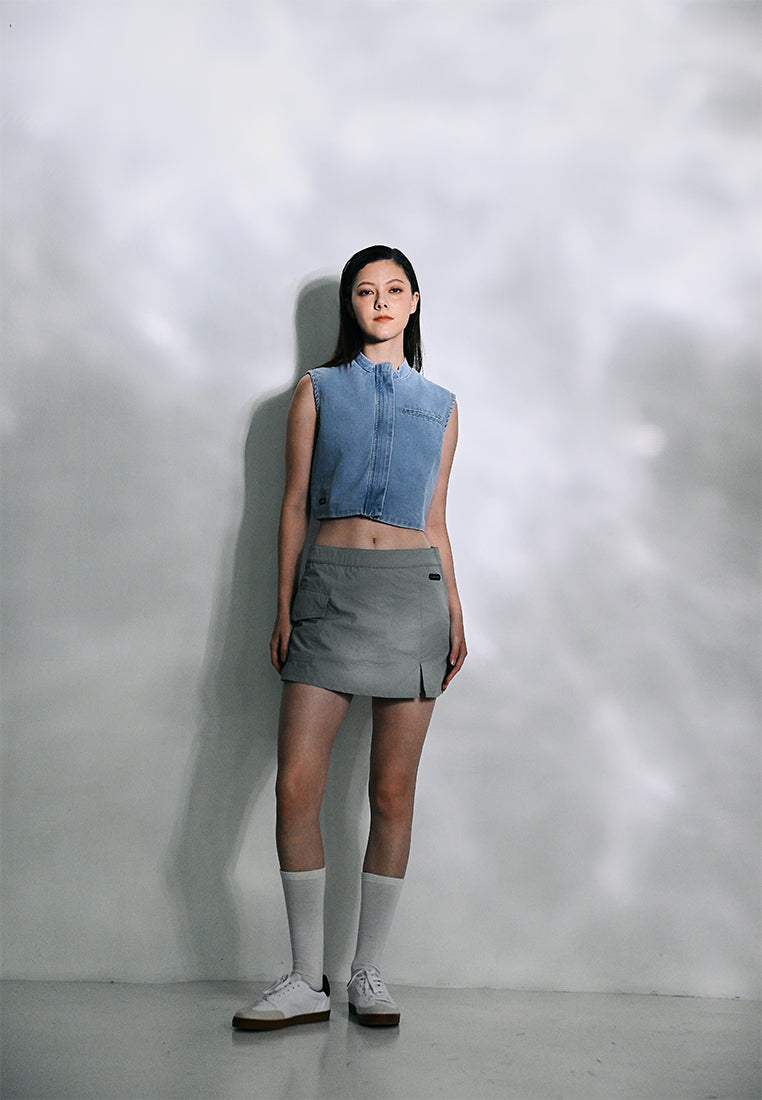 Women Sleeveless Shirt - Light Blue - 410289