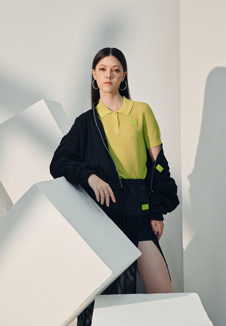 [VALUE BUY] Women Net Polo Tee - Light Green - 410267