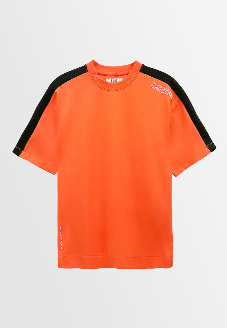 Men Short-Sleeve Fashion Tee - Orange - M3M838