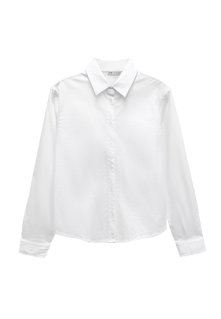 Women Long-Sleeve Shirt - White - S3W648