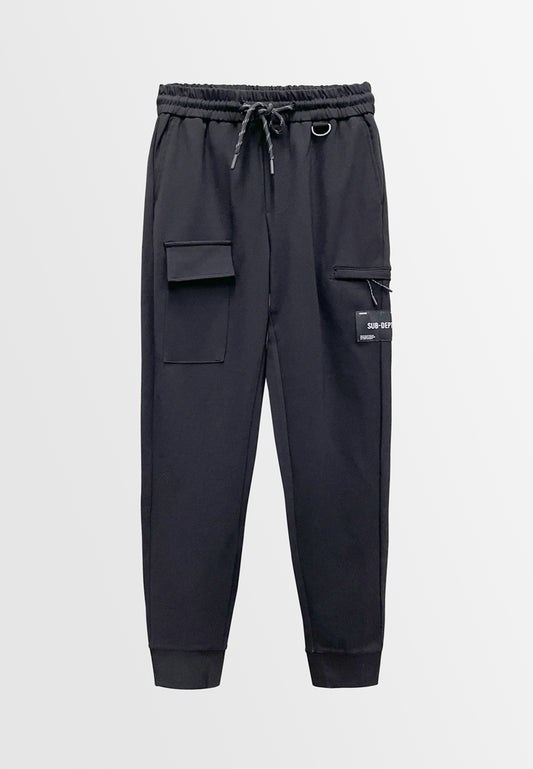 Men Long Jogger - Black - S3M744