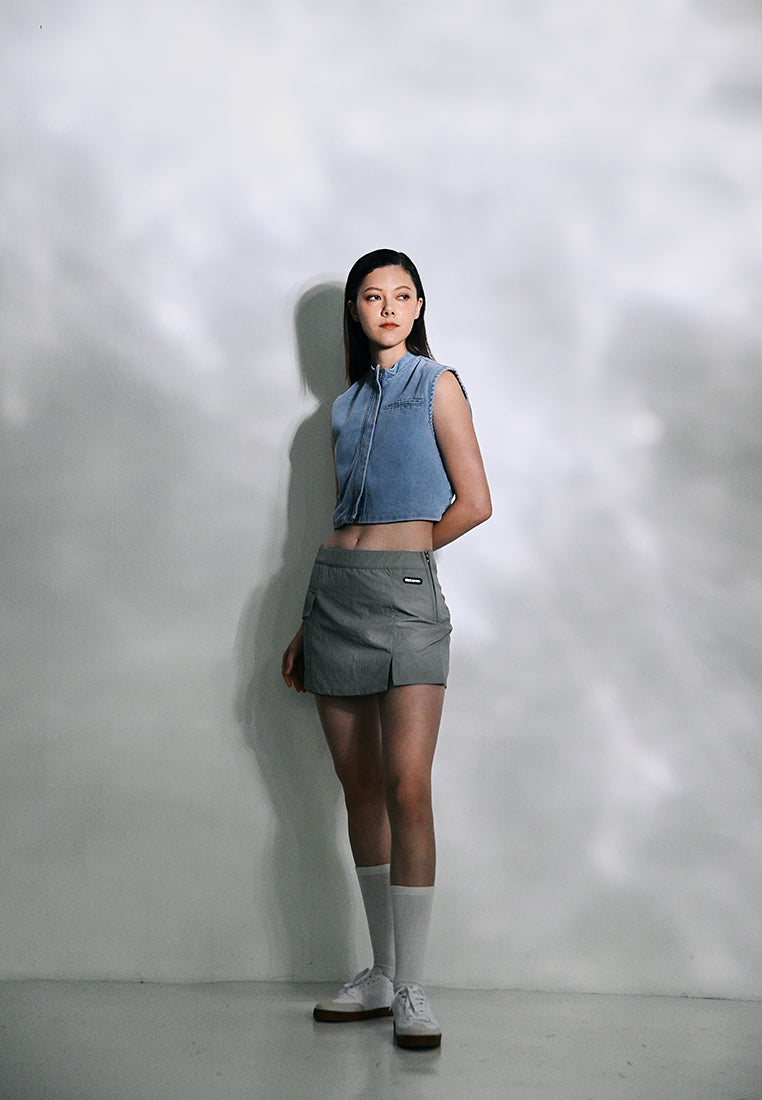 Women Sleeveless Shirt - Light Blue - 410289