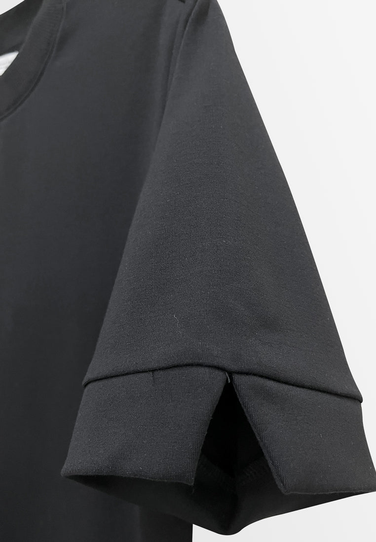 Women Short-Sleeve Sweatshirt - Black - S3W749