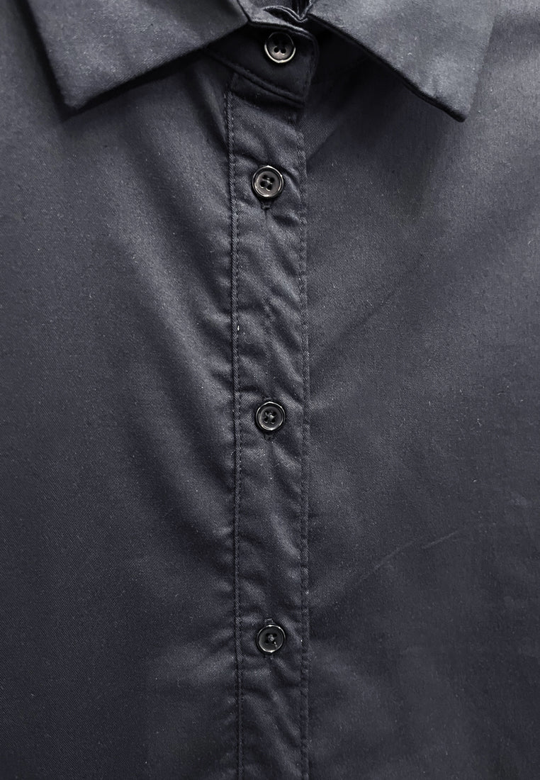 Women Long-Sleeve Shirt - Black - S3W647