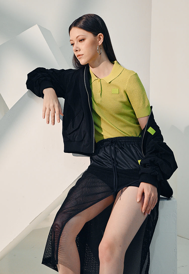 [VALUE BUY] Women Net Polo Tee - Light Green - 410267