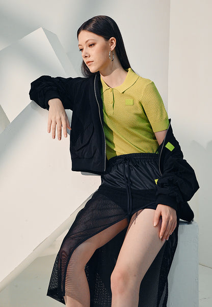 [VALUE BUY] Women Net Polo Tee - Light Green - 410267