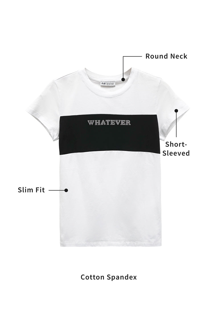 Women Short-Sleeve Graphic Tee - White - M3W792