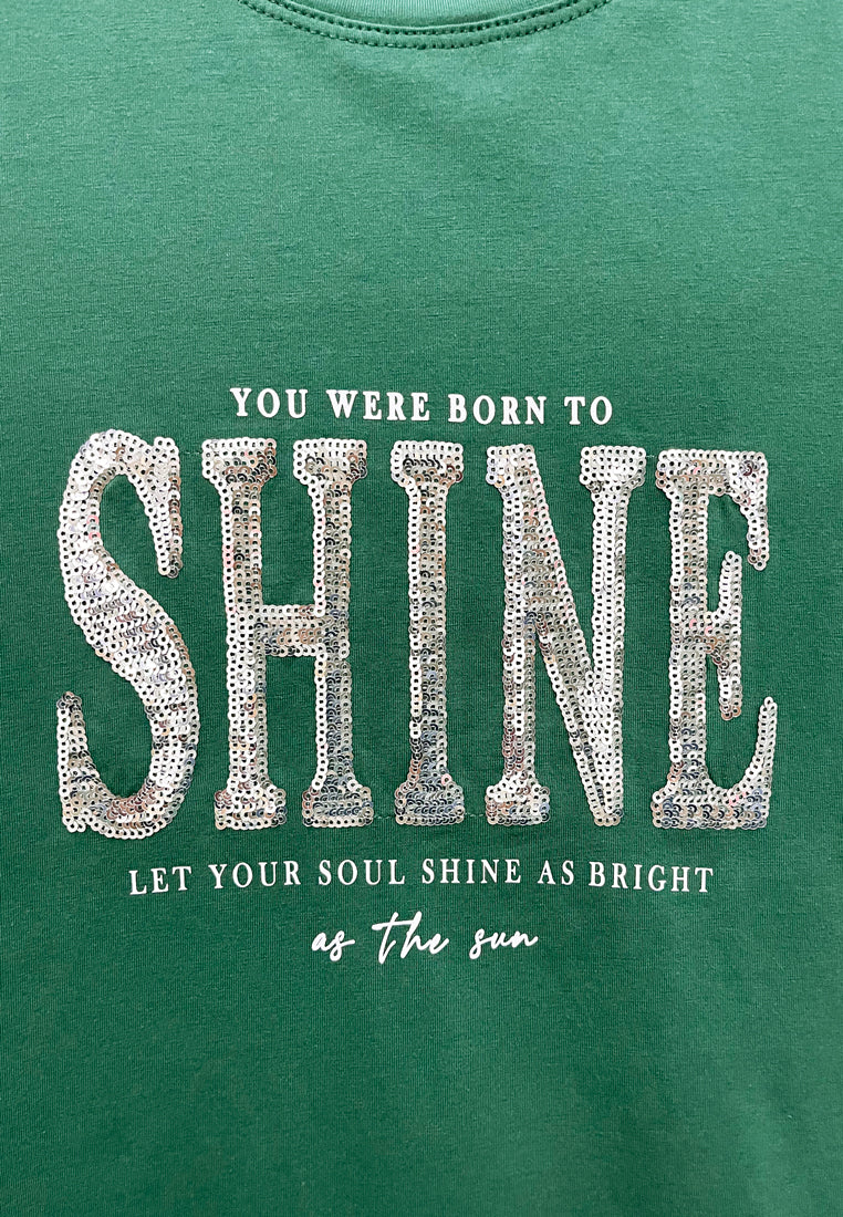 Women Short-Sleeve Graphic Tee - Dark Green - M3W776