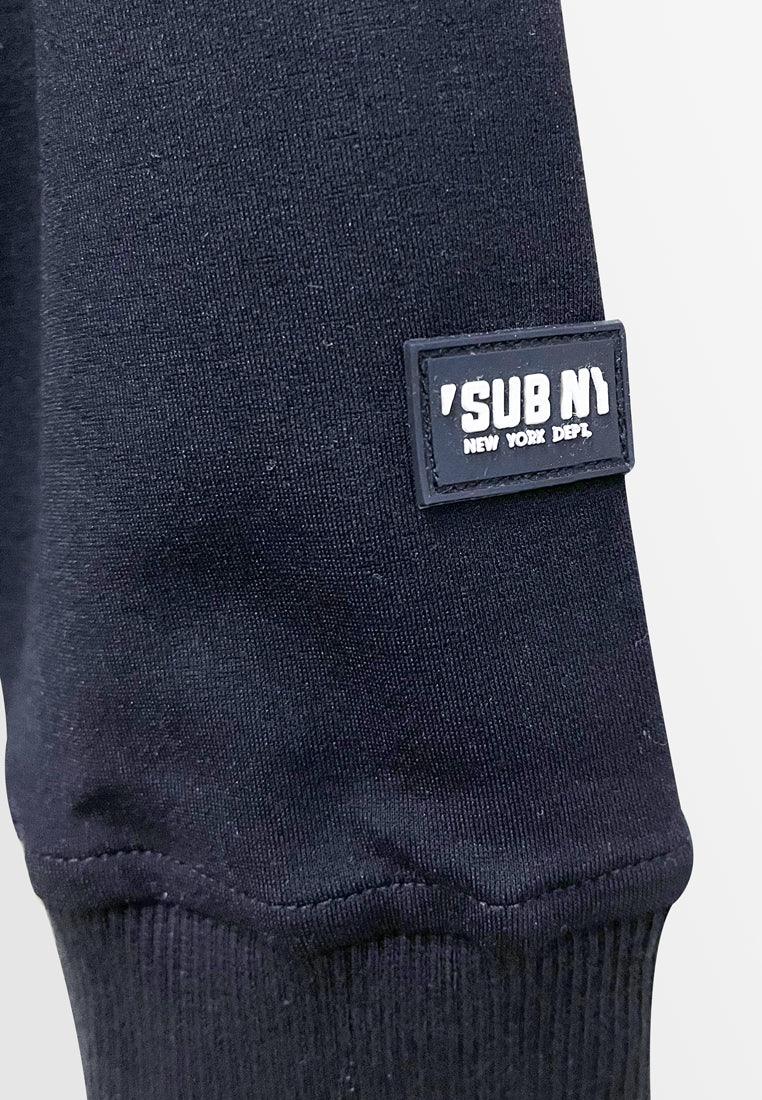 Men Long-Sleeve Oversized Sweatshirt Hoodies - Black - S3M741
