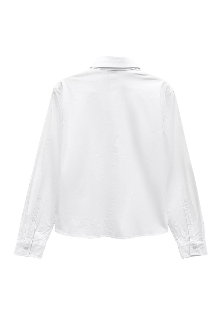 Women Long-Sleeve Shirt - White - S3W648