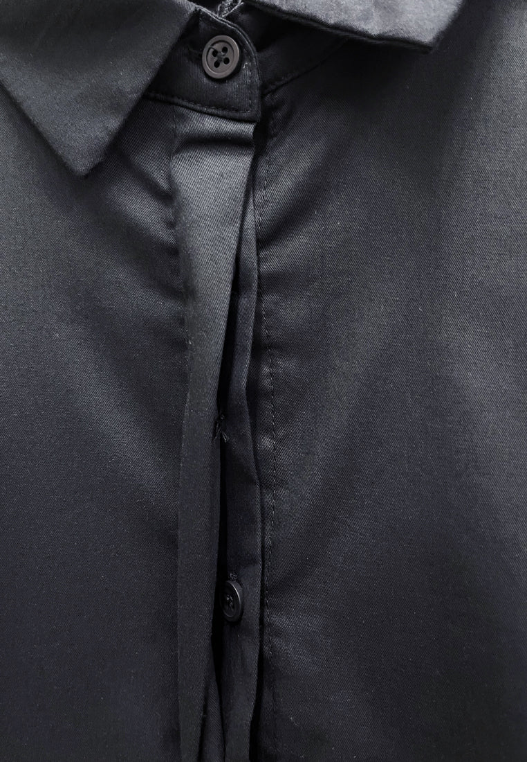 Women Long-Sleeve Shirt - Black - M2W334-1
