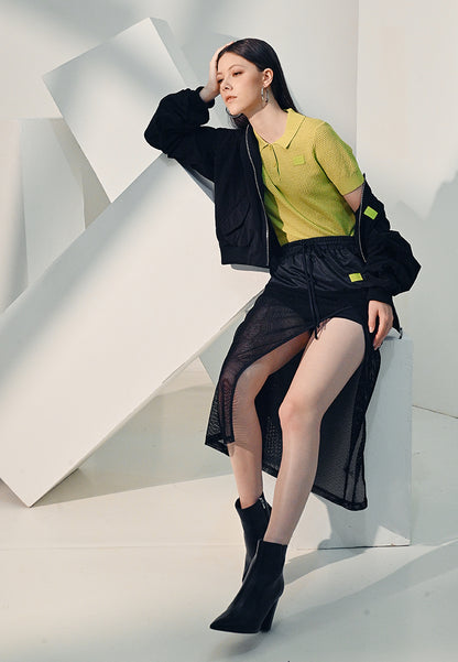 [VALUE BUY] Women Net Polo Tee - Light Green - 410267