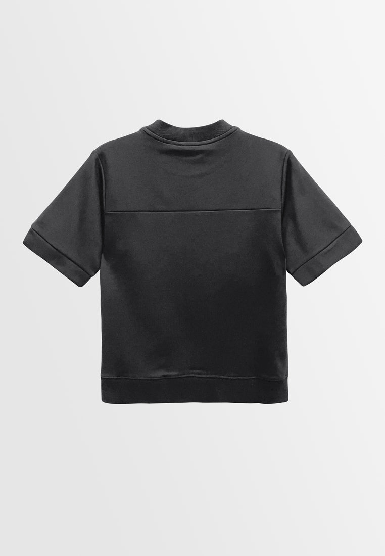 Women Short-Sleeve Sweatshirt - Black - S3W749