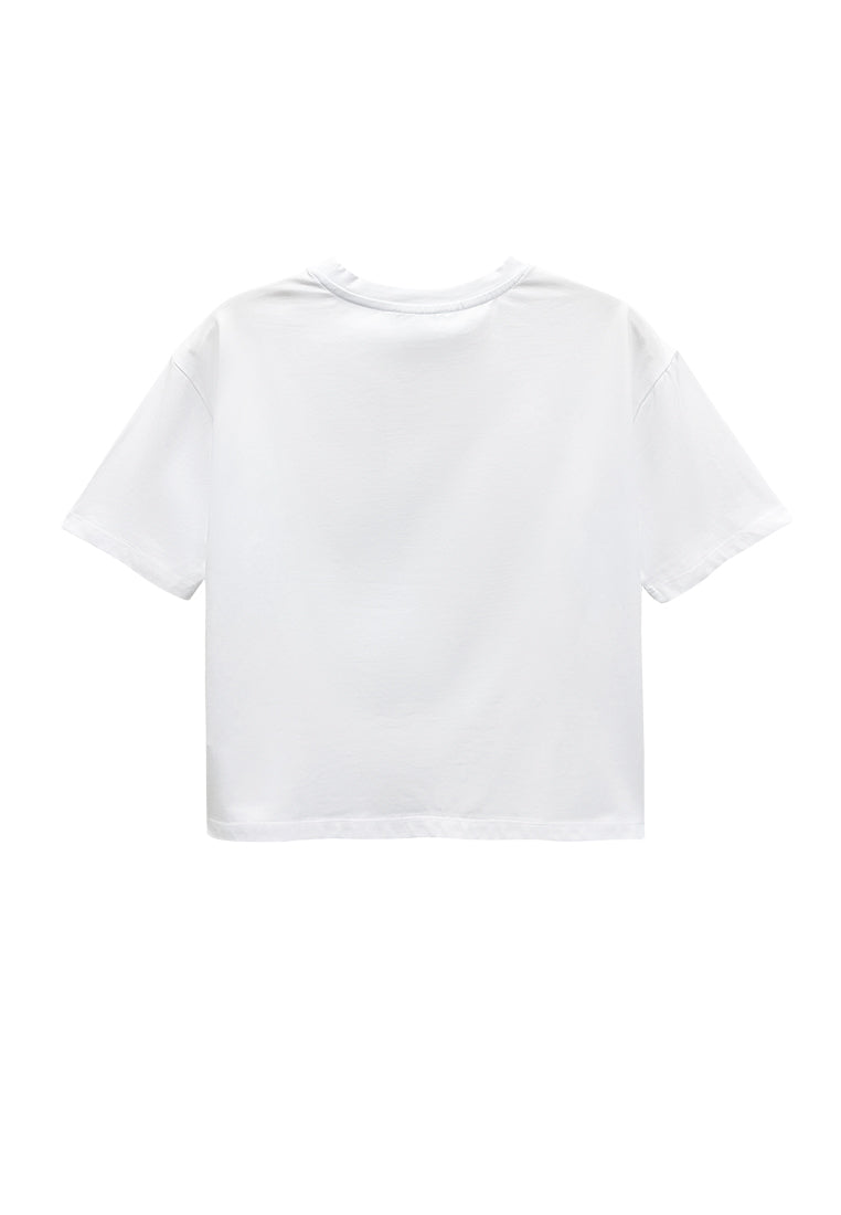 Women Short-Sleeve Fashion Tee - White - M3W790