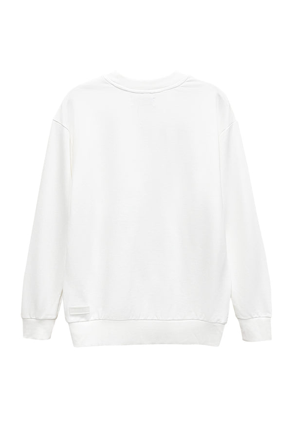 Men Long Sleeve Sweatshirt - White - H2M640