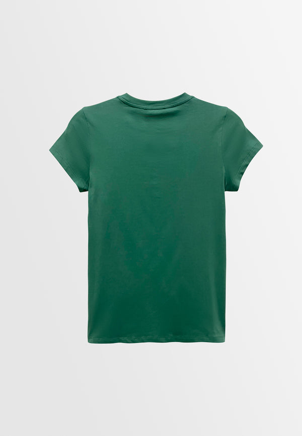 Women Short-Sleeve Graphic Tee - Dark Green - M3W780