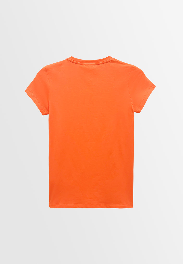 Women Short-Sleeve Graphic Tee - Orange - M3W781