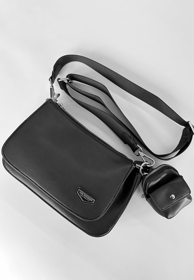 SUB DIVISION Sling Bag - Black - 310001