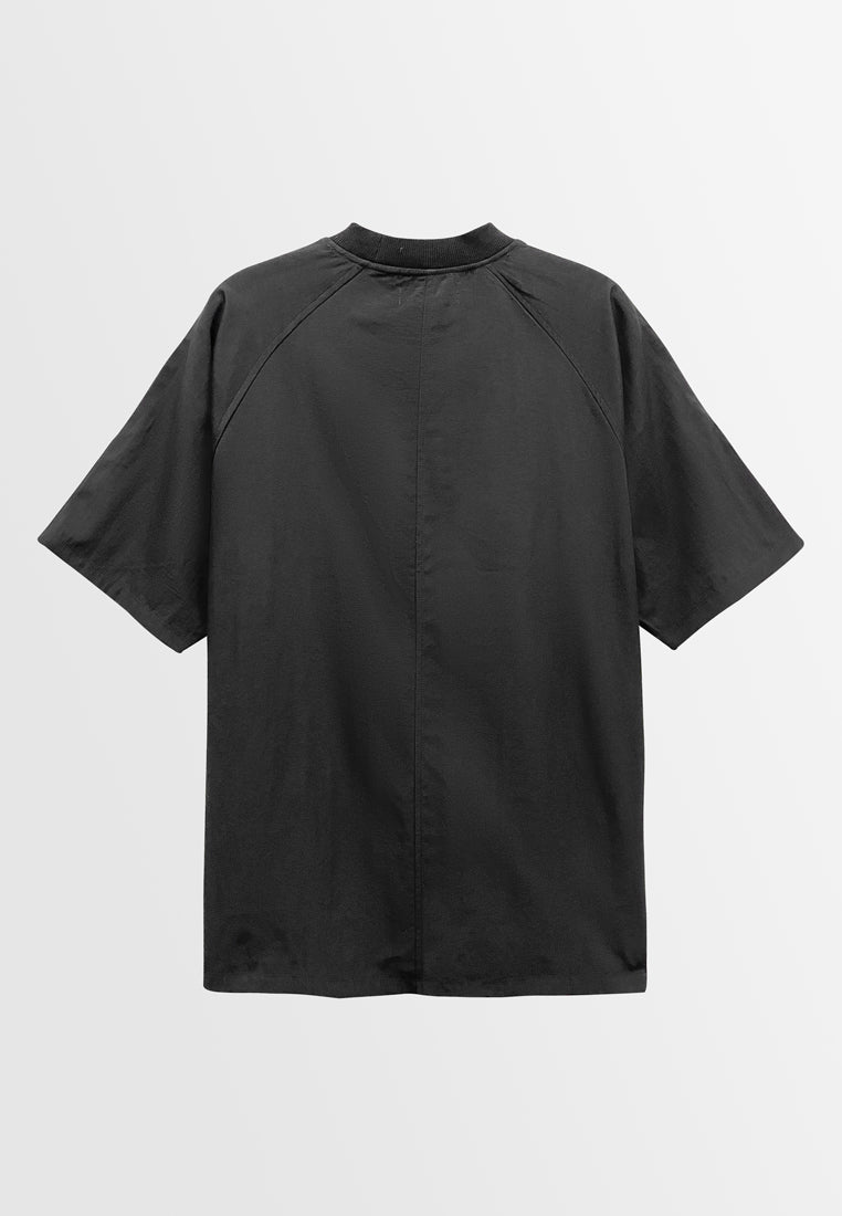 Men Short-Sleeve Fashion Tee - Black - H2M715