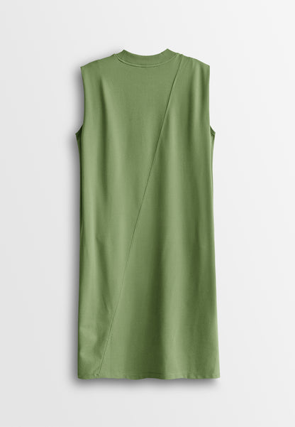 Women Sleeveless Midi Dress - Army Green - 510275