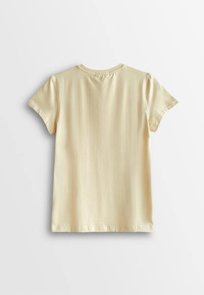 Women Short-Sleeve Graphic Tee - Khaki - 610218