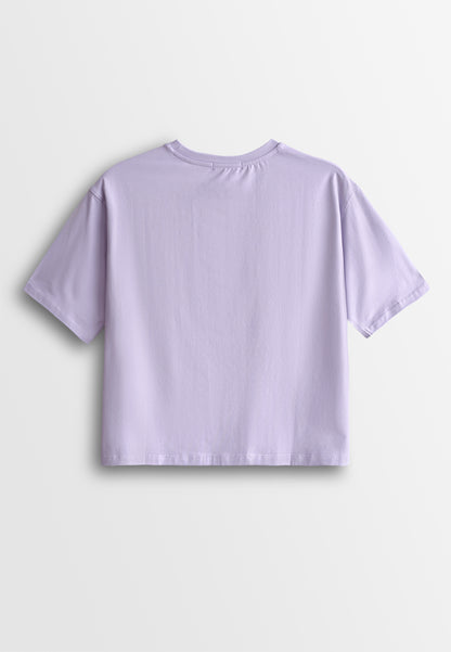Women Short-Sleeve Fashion Tee - Purple - 610222