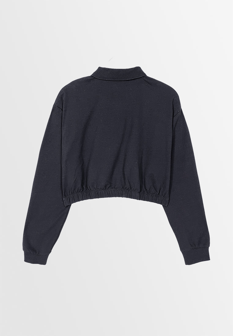 Women Long-Sleeve Sweatshirt - Black - M3W759