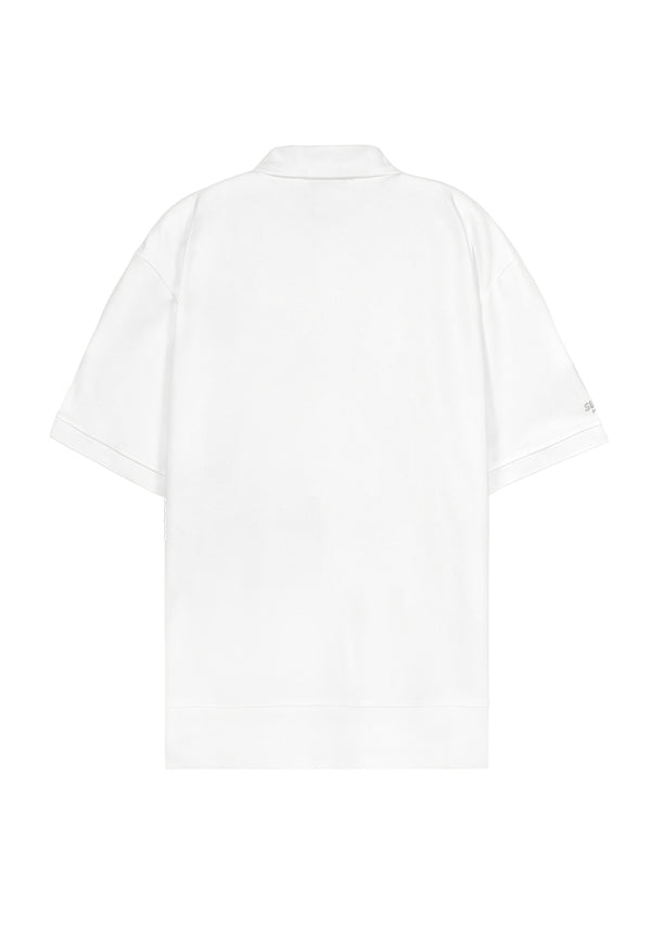 Men Short-Sleeve Oversized Polo Tee - White - 310224