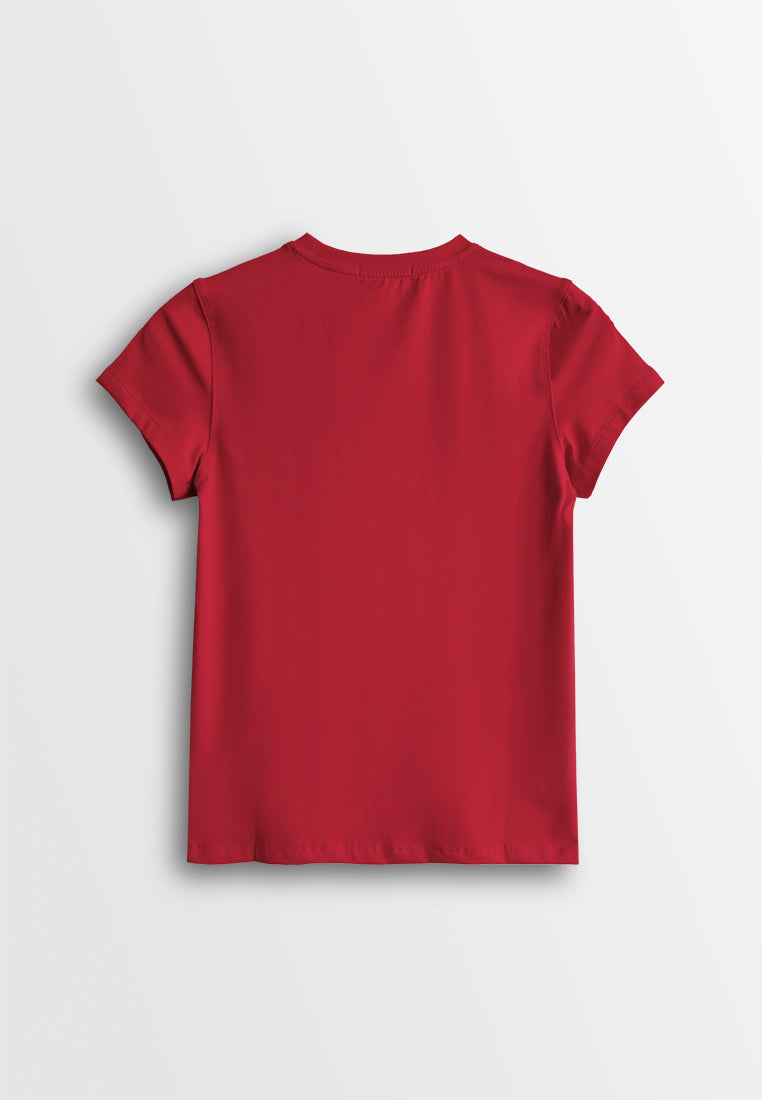Women Short-Sleeve Graphic Tee - Red - 610219