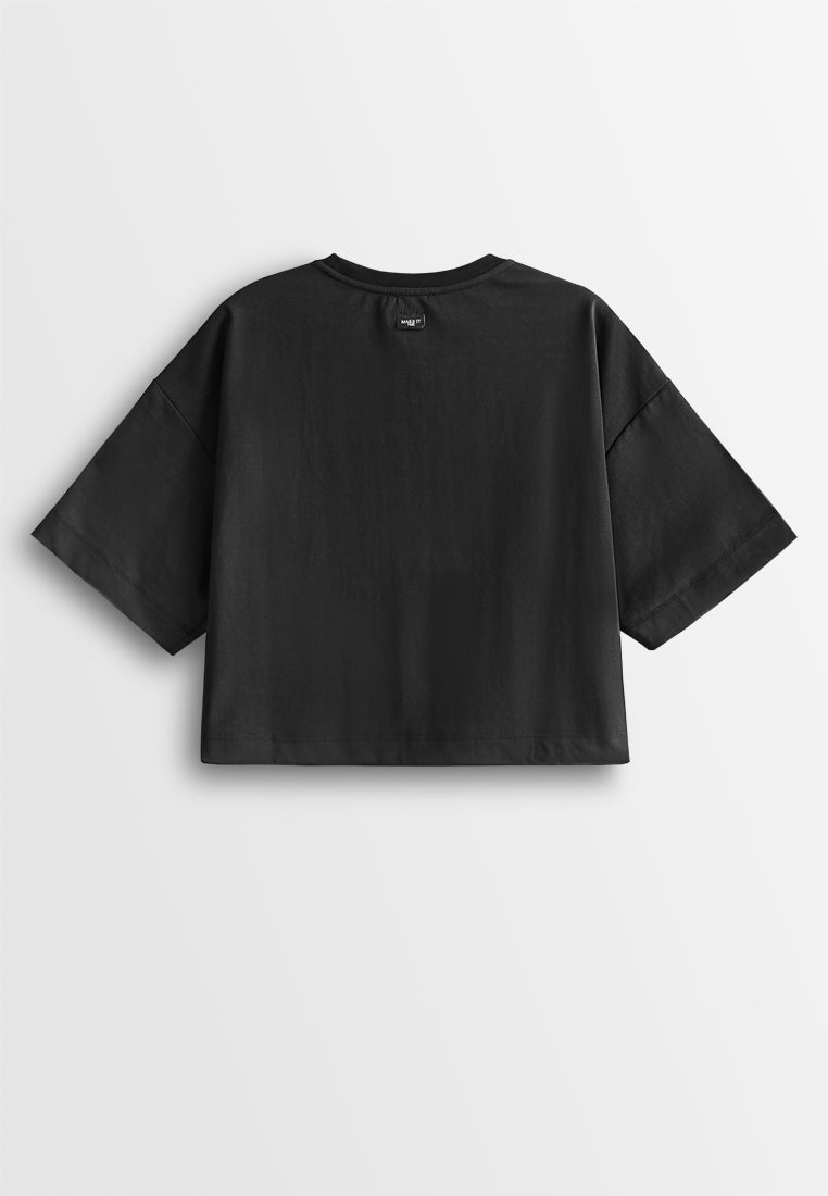 Women Oversized Fashion Tee - Black - 610394