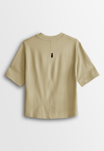 Women Short-Sleeve Fashion Tee - Khaki - 510271