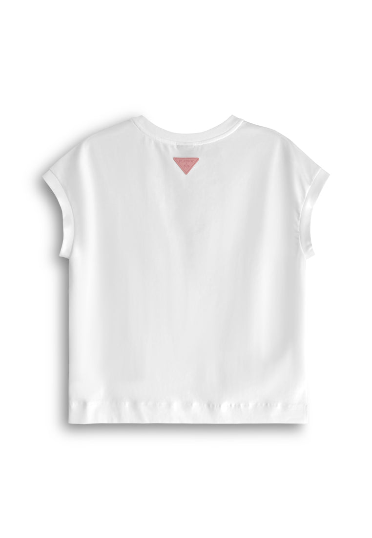 Playboy x SUB Women Sleeveless Fashion Tee - White - 610361