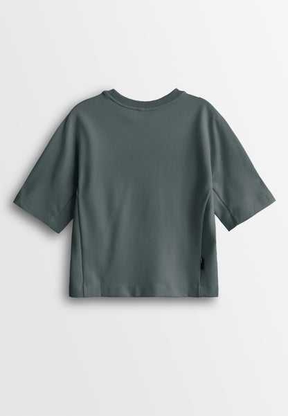 Women Short-Sleeve Fashion Tee - Dark Grey - 510247