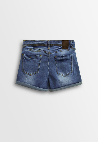 Women Short Jeans - Dark Blue - 610229