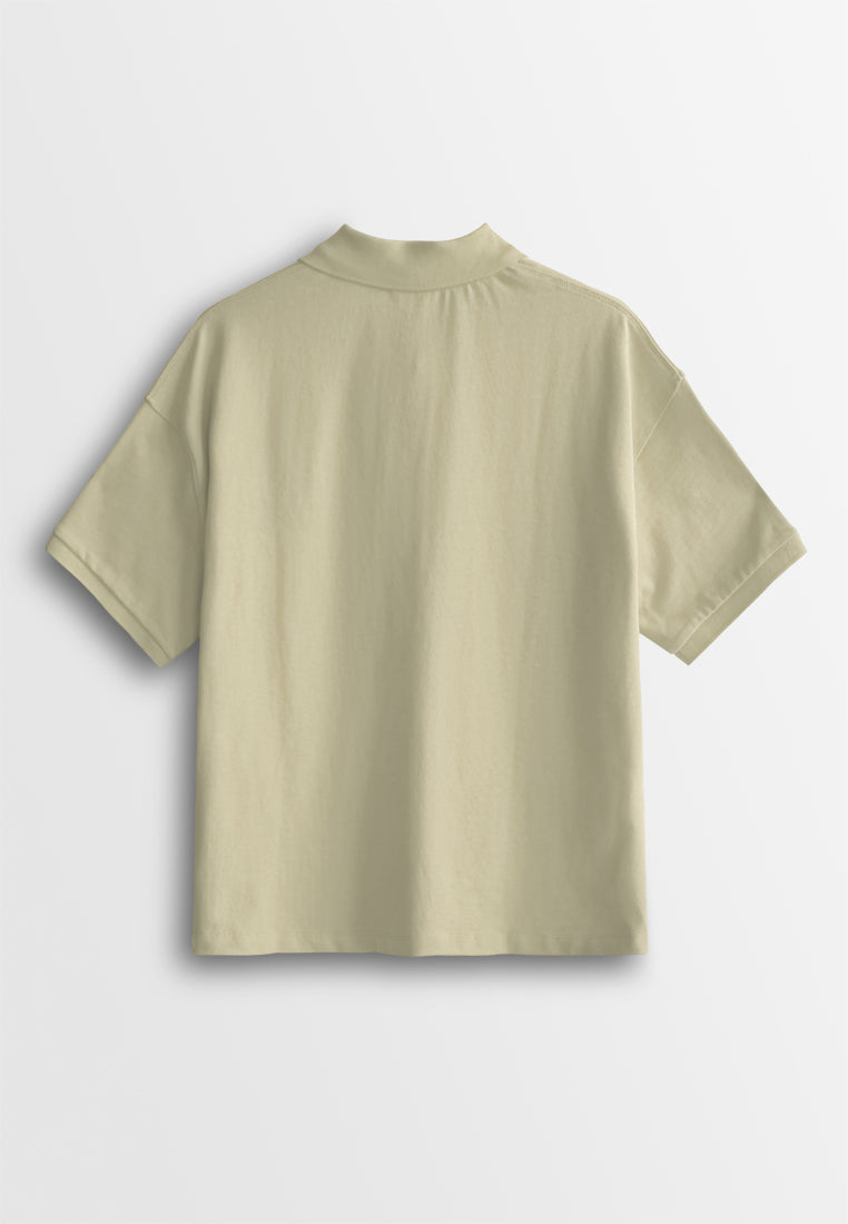 Men Short-Sleeve Fashion Polo Tee - Khaki - 510379