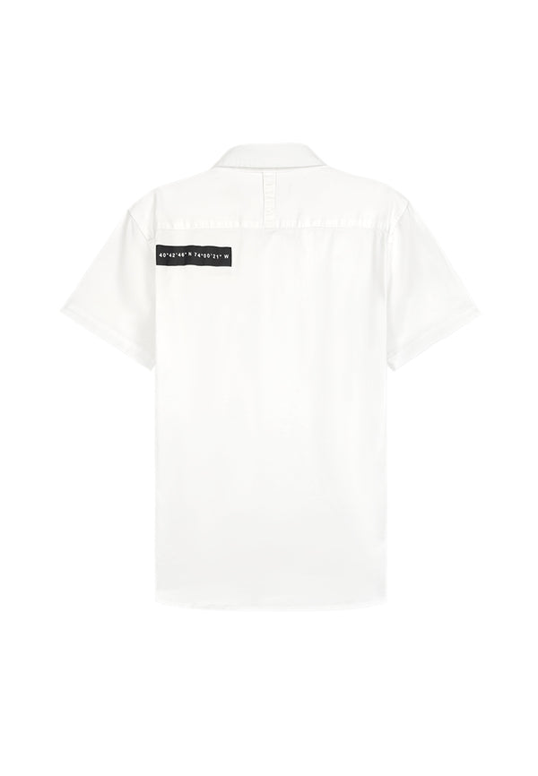 Men Short-Sleeve Shirt - White - 410052