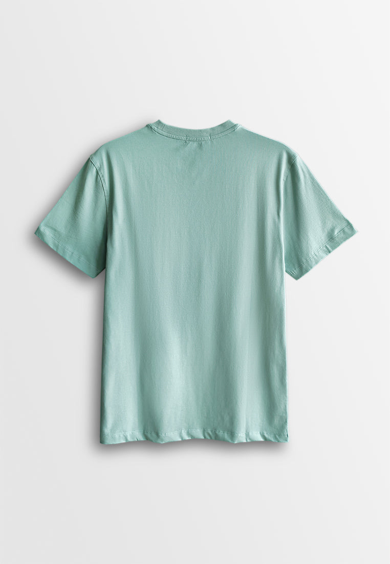 Men Short-Sleeve Graphic Tee - Light Green - 510161